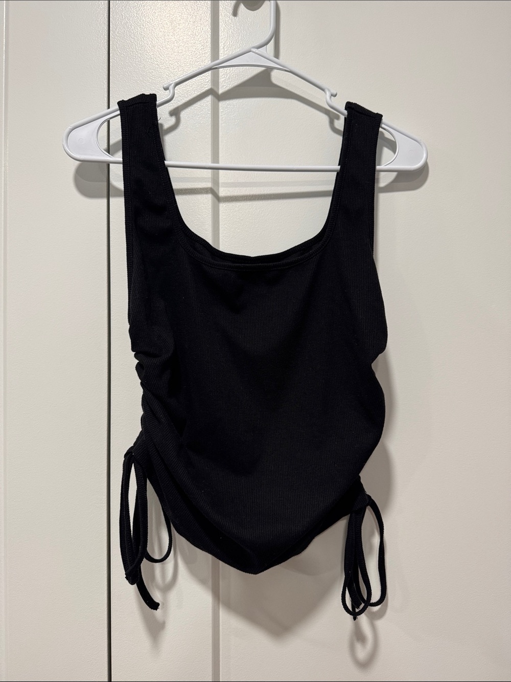 SHEIN Curve Black Ribbed Tank Top (1XL)
